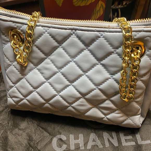 Baby blue Quilted Shoulder Bag - Picture 5 of 8